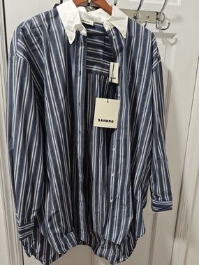 Sandro Oversized Striped Shirt XL